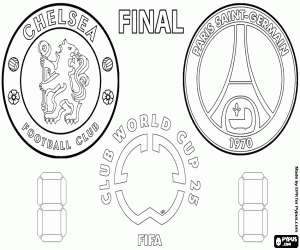 Omalovánka Chelsea vs. PSG, finále mistrovství světa 2025