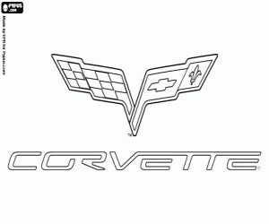 Omalovánka Chevrolet Corvette logo