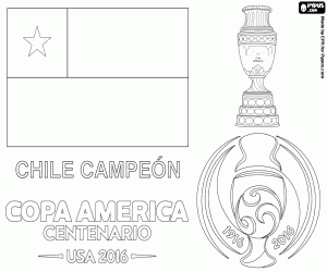 Omalovánka Chile, mistrem Copa America 2016