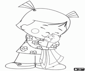 Omalovánka Chloe objal její deku