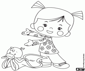 Omalovánka Chloe s kachní přikrývkou