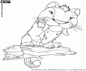 Omalovánka Cizí tygr z Croodsovi