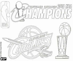 Omalovánka Cleveland Cavaliers Šampióni NBA 2016