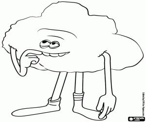 Omalovánka Cloud Guy, postava z Trollové