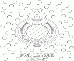 Omalovánka Club Brugge, mistr 2025-2026