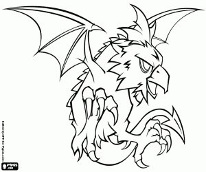 Omalovánka Cockatrice, mýtické bytosti