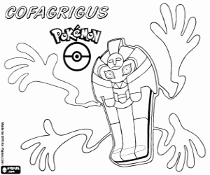 Omalovánka Cofagrigus, pokemon