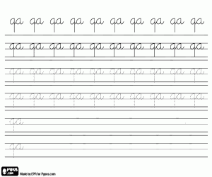 Omalovánka Cvičení kaligrafie QA