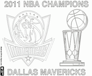 Omalovánka Dallas Mavericks 2011 NBA mistrů