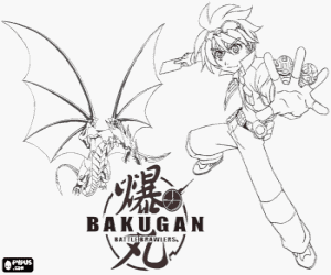 Omalovánka Dan a jeho Bakugan Drago