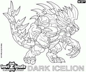 Omalovánka Dark Icelion, Invizimals Shadow Zone