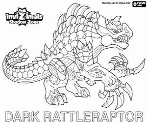 Omalovánka Dark Rattleraptor, Invizimals Shadow Zone