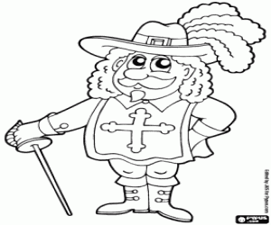 Omalovánka D'Artagnan, nejslavnější Mušketýr