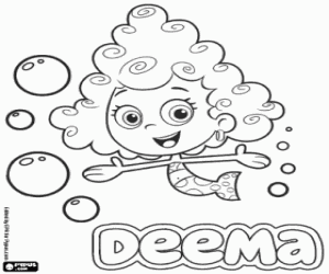 Omalovánka Deema pannu, Bubble Guppies