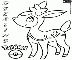 Omalovánka Deerling, Pokémon