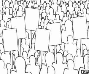 Omalovánka Demonstrace za sociální spravedlnost