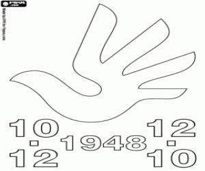 Omalovánka Den lidských práv