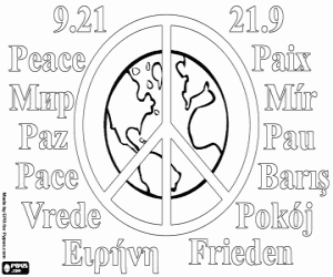 Omalovánka Den míru, září 21