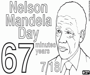 Omalovánka Den Nelson Mandela