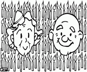 Omalovánka Den ze starších osob