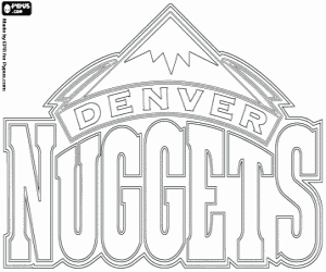 Omalovánka Denver Nuggets odznak