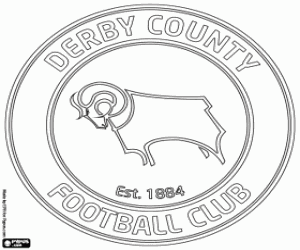 Omalovánka Derby County odznak