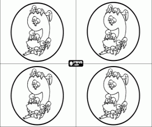 Omalovánka Devět narozenin, pozvánky