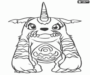 Omalovánka Digimon Gabumon