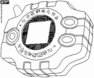 Omalovánka Digivice Digimon