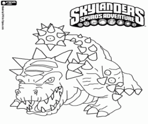 Omalovánka Dinosaurus Skylander Bash