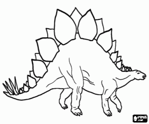 Omalovánka Dinosaurus Stegosaurus