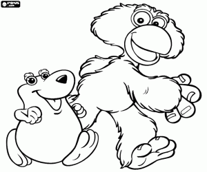 Omalovánka Dito a Feito, si Cocoricó znaky