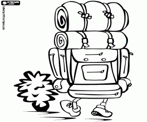 Omalovánka Dobrodruh s velký batoh