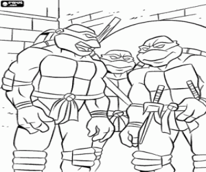 Omalovánka Dobrodružství na Ninja Turtles