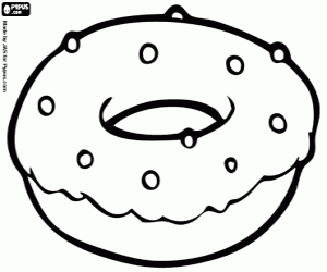 Omalovánka Donut. Kobliha