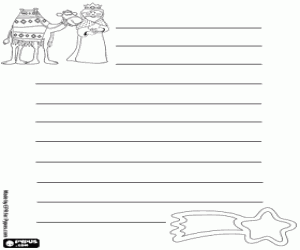 Omalovánka Dopis pro krále Melchiar