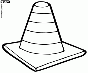 Omalovánka Dopravní kužel