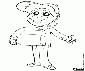 Omalovánka Doručovatel s balíčkem