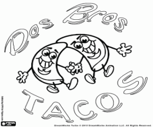 Omalovánka Dos Bros Tacos logo