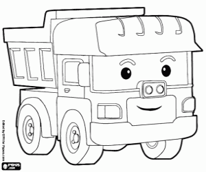 Omalovánka Dump truck Robocar Poli