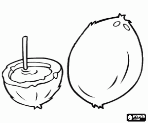 Omalovánka Dva kokosové ořechy