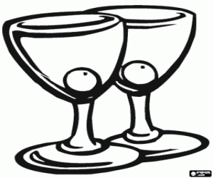 Omalovánka Dva koktejly s olivy