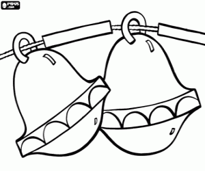 Omalovánka Dva malé zvony Vánoc