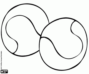 Omalovánka Dva tenisové míčky