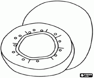 Omalovánka Dvě kiwi, ovoce