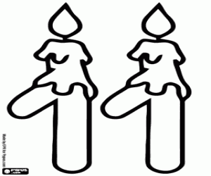 Omalovánka Dvě svíčky a číslo jedenáct