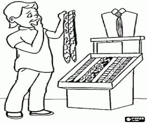 Omalovánka Dítě a kravata pro tatínka