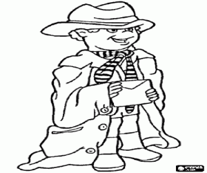 Omalovánka Dítě s oblečením, svého otce