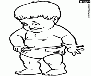 Omalovánka Dítě v jeho první kroky