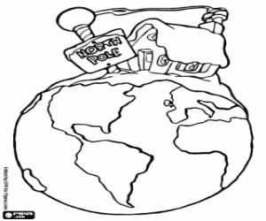 Omalovánka Dům Santa Claus